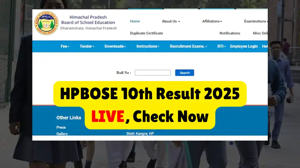 HP Bose Result 2025 10th Class LIVE