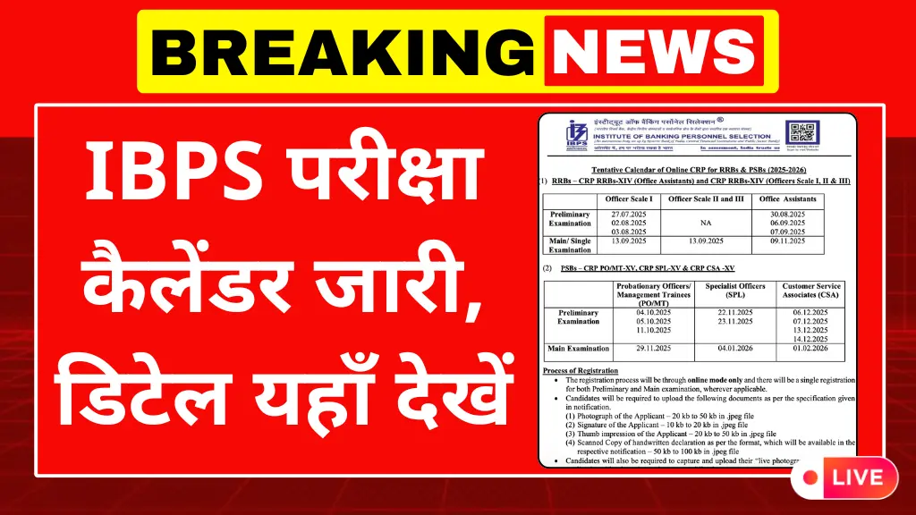 IBPS Exam Calendar 2025